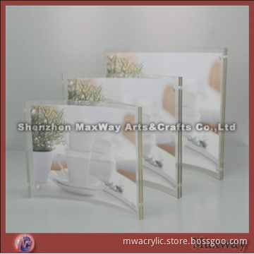 Pretty Fan-shaped Magnetic Counter Acrylic/Plexiglass Picture/Photo/Card Holder/Frame